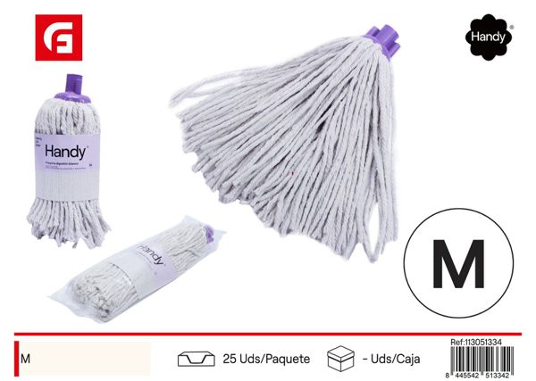 Fregona algodón blanco 165g Handy limpieza