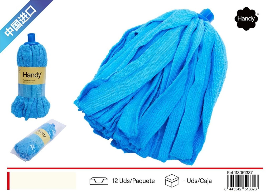 Fregona de microfibra azul Handy - Accesorios de limpieza