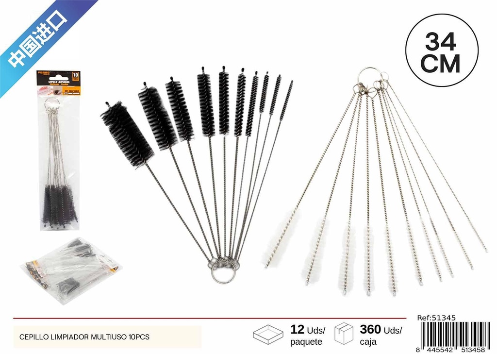 Cepillo limpiador multiusos 10 PCS - Accesorios de limpieza de plástico