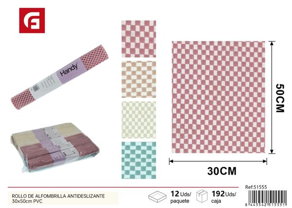 Rollo de alfombrilla antideslizante 30x50cm PVC