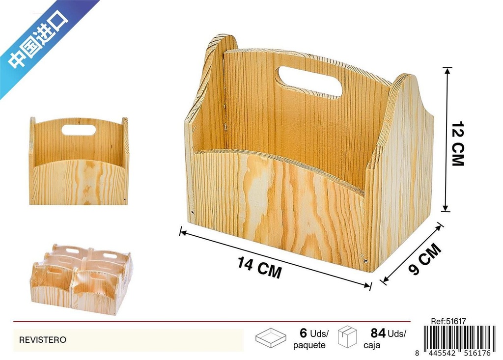 Revistero de madera de pino - Decoración del hogar
