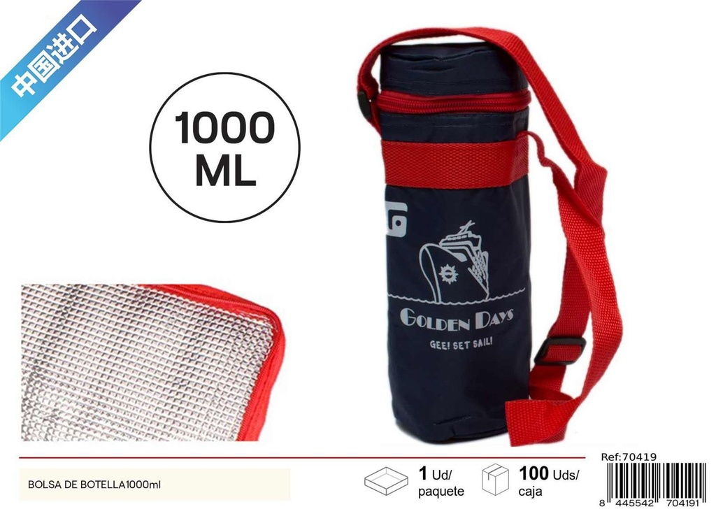 Bolsa para botella 1000ml para verano