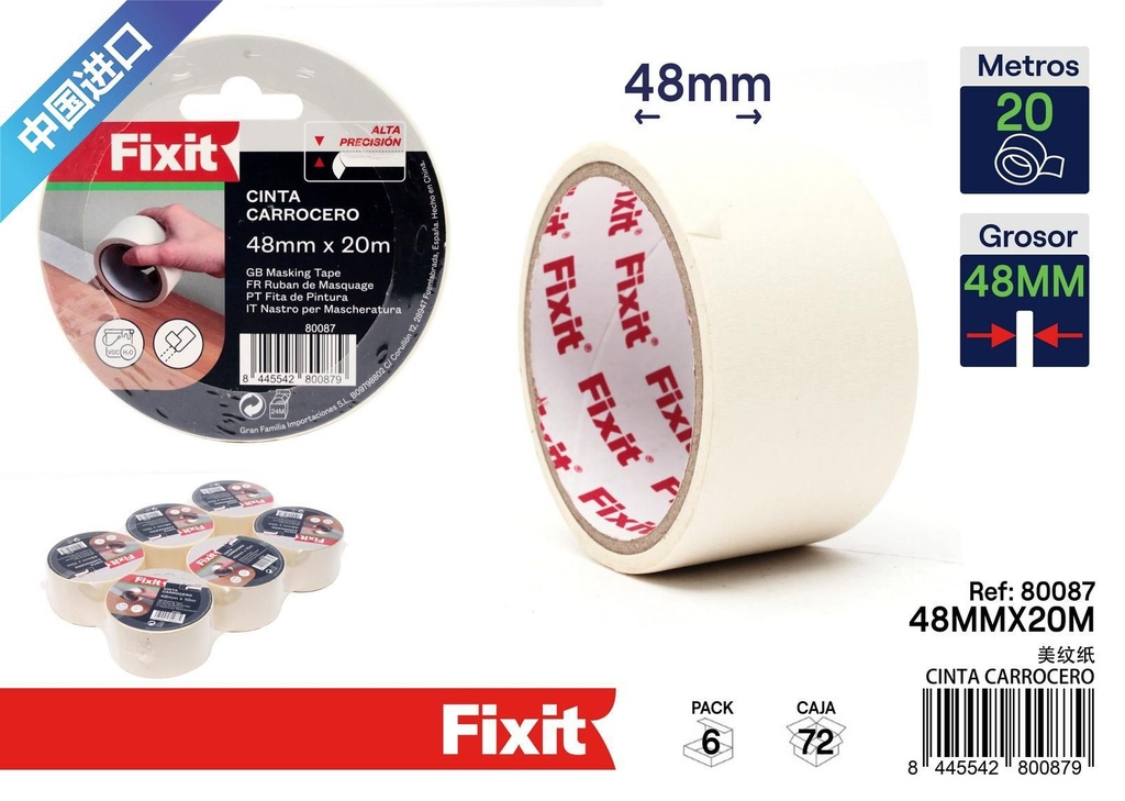 Cinta de carrocero 48 mm x 20 m - Artículos de manualidades