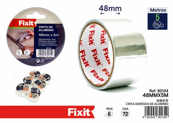 Cinta adhesiva de aluminio 48mm*5m para reparaciones