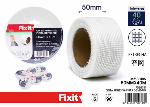 Cinta adhesiva de fibra de vidrio ancha 50mm*40m