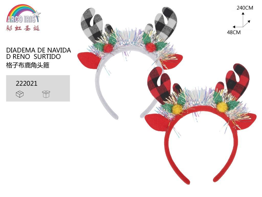 Diadema de Navidad con cuernos de reno surtido para fiestas