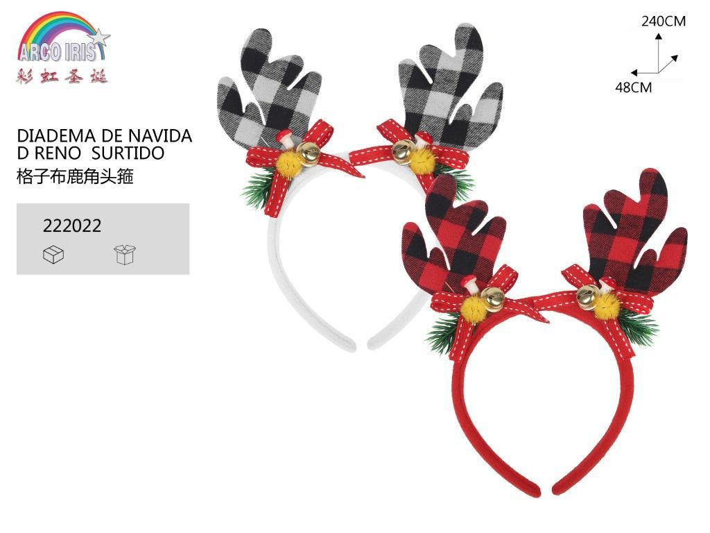 Diadema de Navidad reno (surtido)