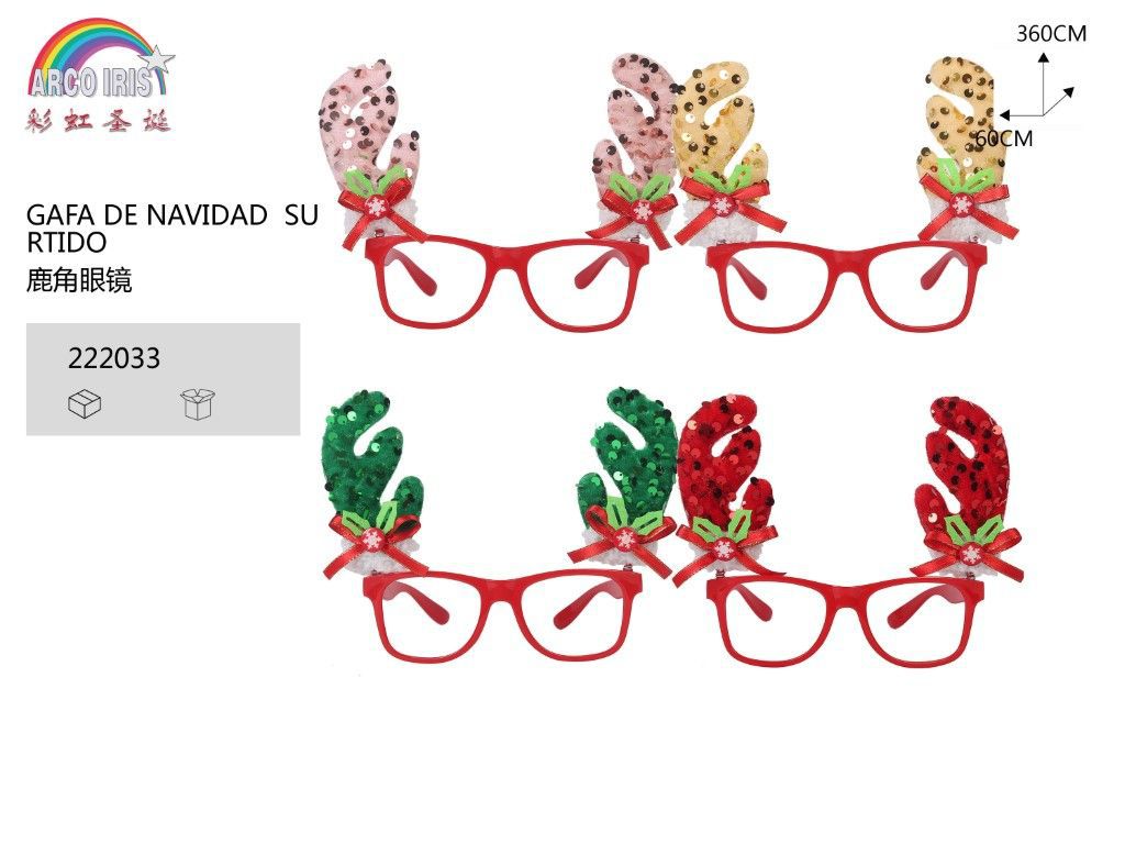 Gafas navideñas con forma de cuernos