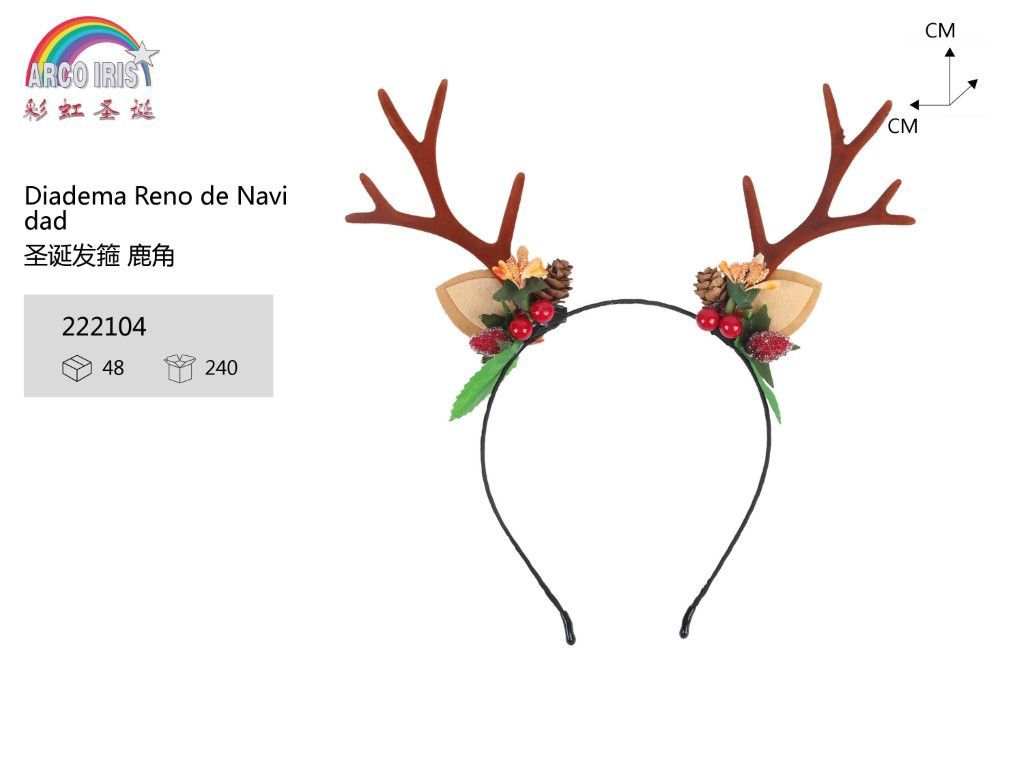 Diadema reno de Navidad para fiestas