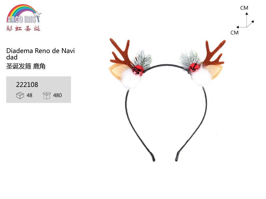 Diadema reno de Navidad para fiestas