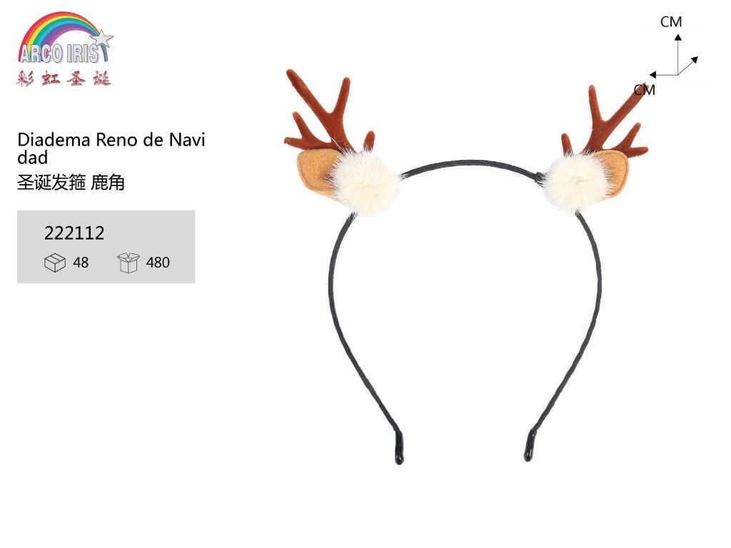 Diadema de reno navideña