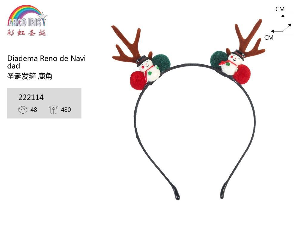 Diadema de reno de navidad para fiestas