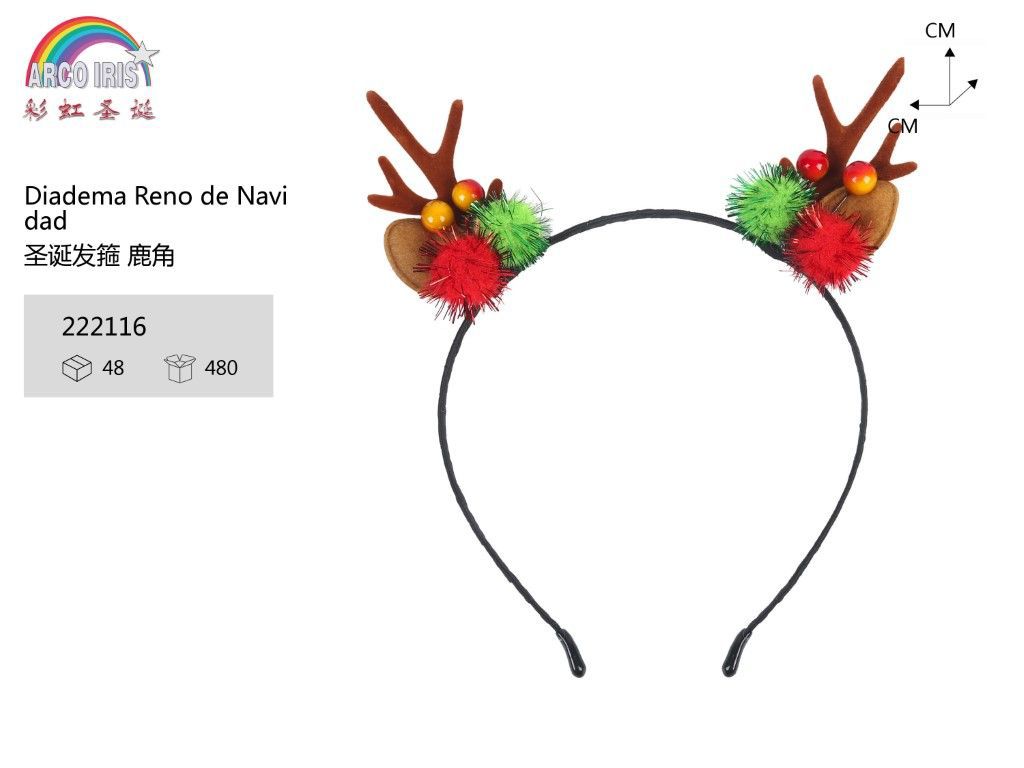 Diadema de reno de Navidad