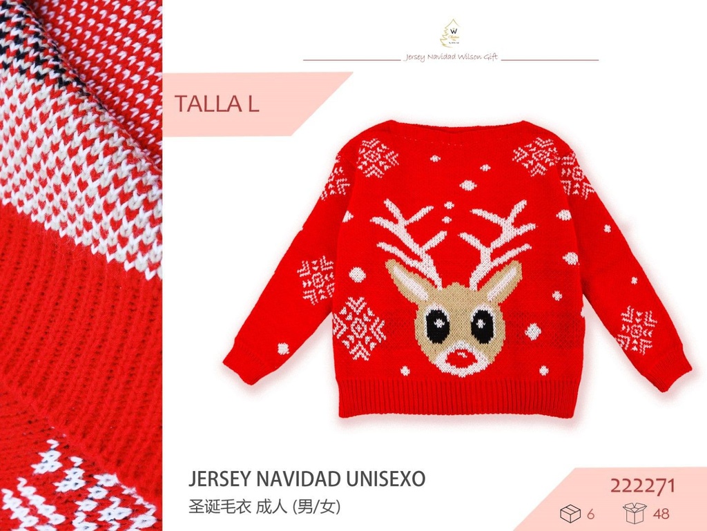 Jersey de Navidad talla L para festividades