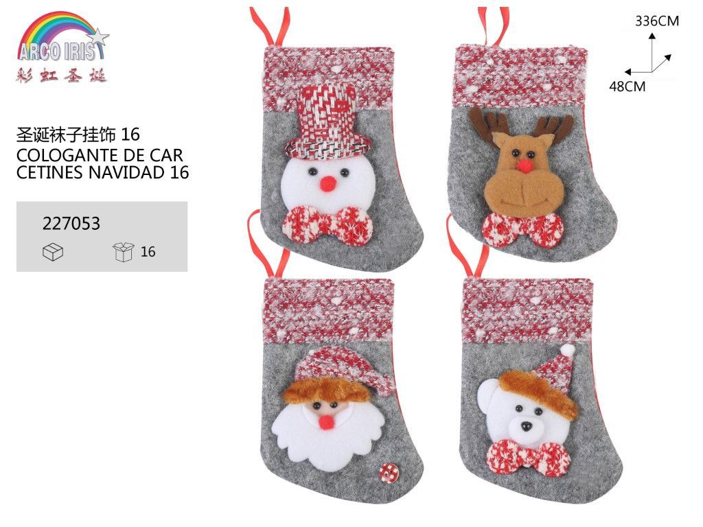 Colgante de calcetines navidad 16cm