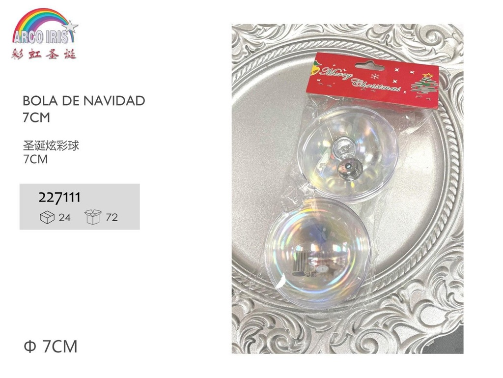 Bola de Navidad 7cm decorativa para árbol y festividades