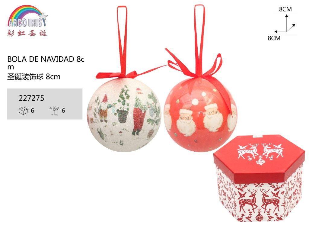 Bola de Navidad surtida 8cm set de 14pcs decoración navideña