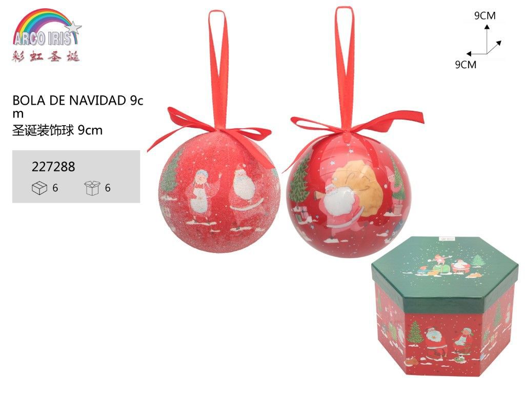 Bolas de Navidad surtidas 9cm set 15