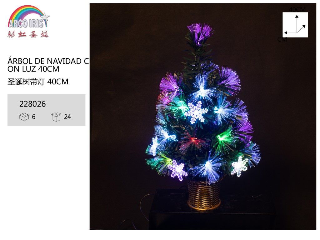 Árbol de Navidad con luz 40cm para decoración navideña