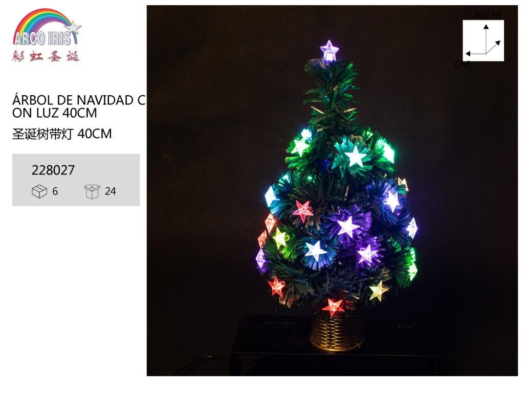 Árbol de Navidad con luz 40cm