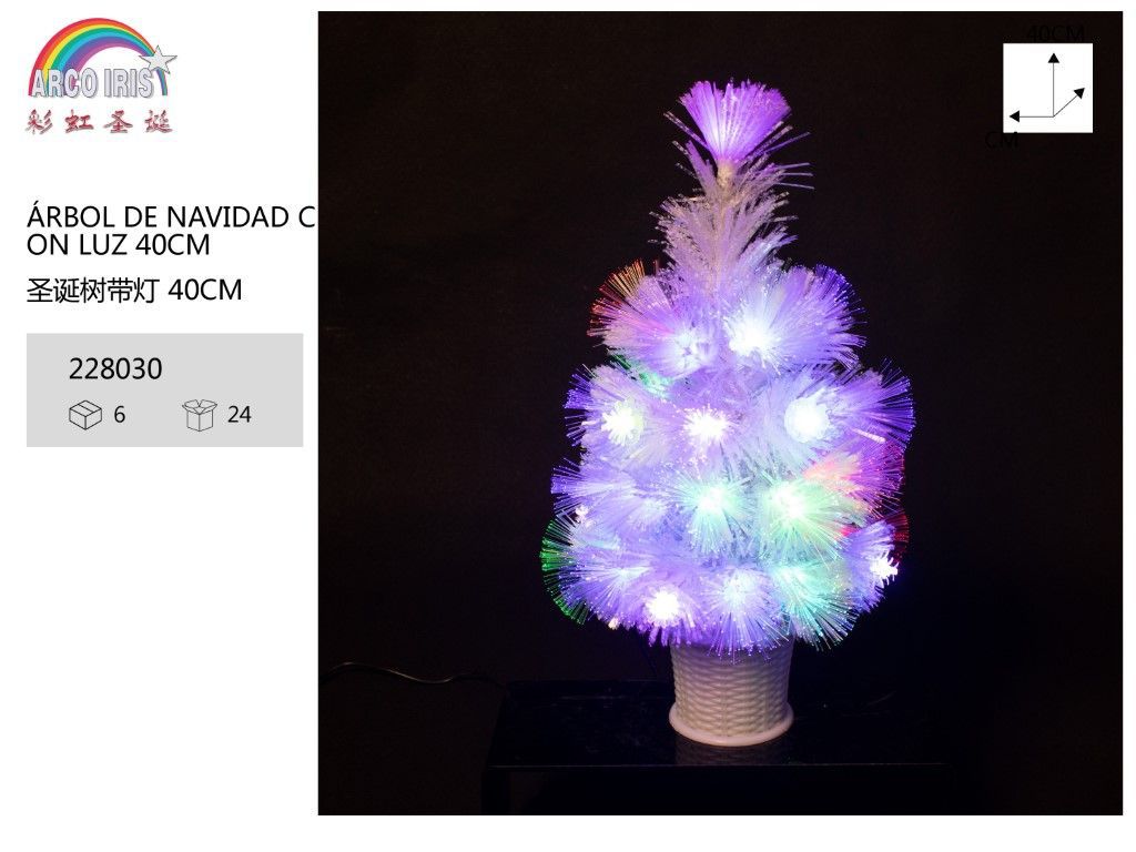 Árbol de Navidad con luz 40cm para decoración navideña