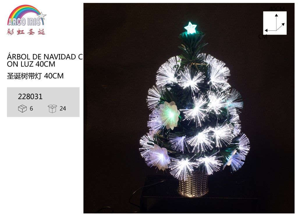 Árbol de Navidad con luz 40cm para decoración navideña