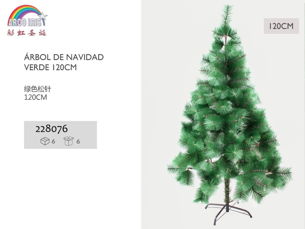 Árbol de Navidad verde 120cm