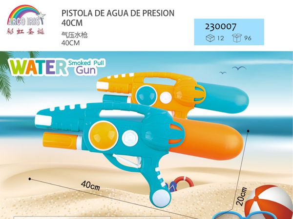 Pistola de agua de presión 40cm para juegos de verano