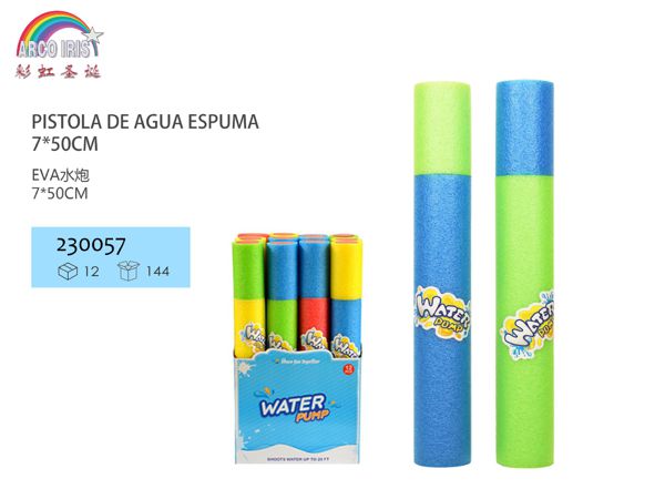 Pistola de agua de espuma 7x50cm para juegos de verano