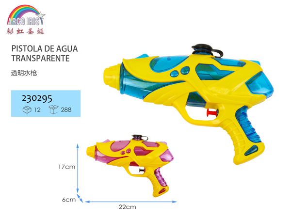 Pistola de agua transparente para juegos de verano