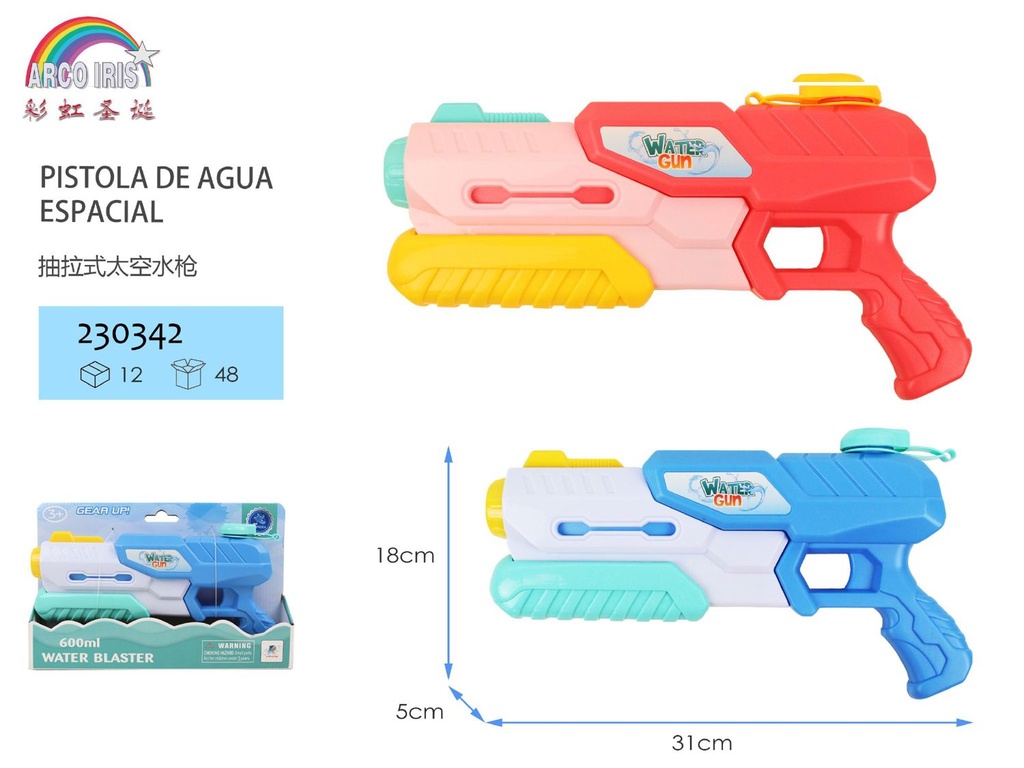 Pistola de agua espacial para juegos de verano