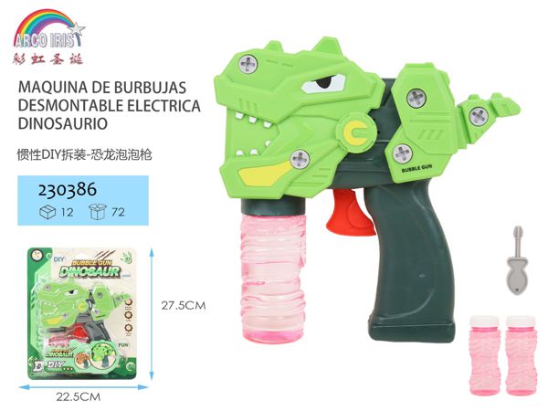 Maquina de burbujas desmontable dinosaurio para juegos de verano