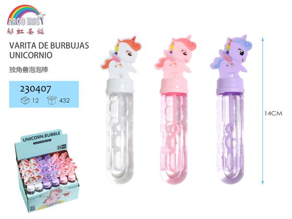 Varita de burbujas unicornio 24 unidades para niños