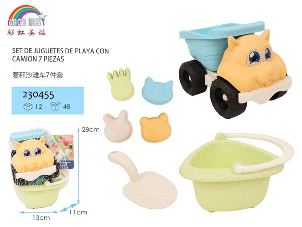 Set de juguetes de playa con camión 7 piezas para niños