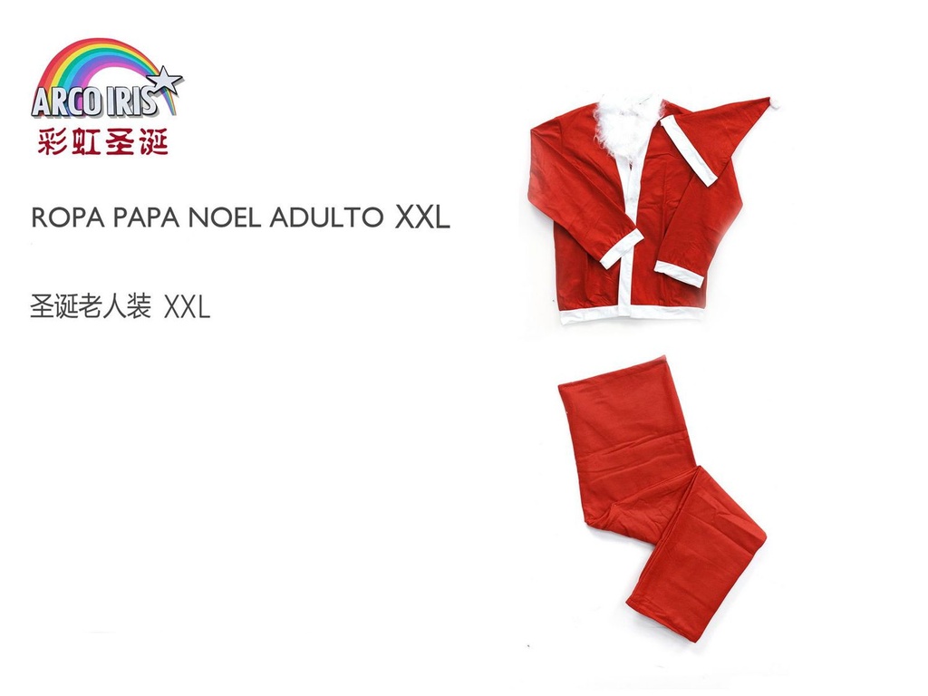 Disfraz de Papá Noel adulto XXL para Navidad