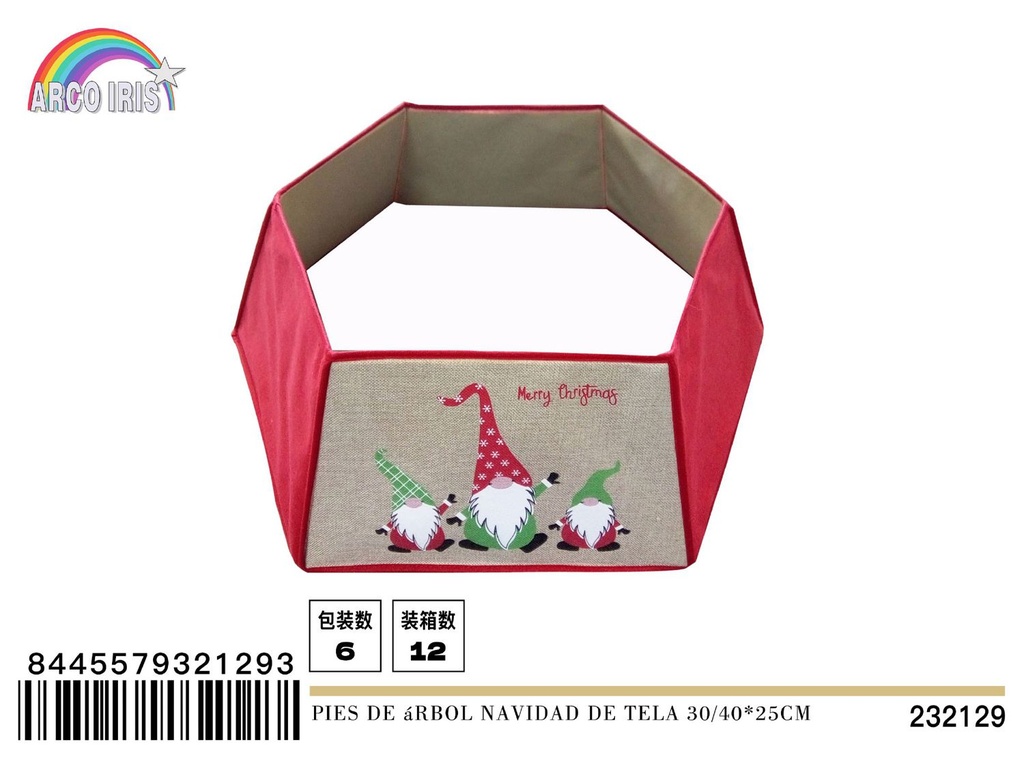 Pies de árbol de Navidad de tela 30/40x25cm para decoración