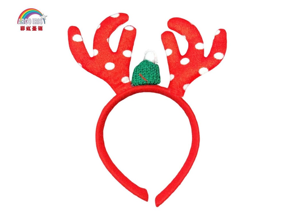 Diadema con cuerno de reno para disfraces navideños y fiestas