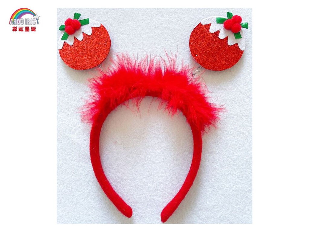 Diadema de Navidad con diseño de fresa para fiestas