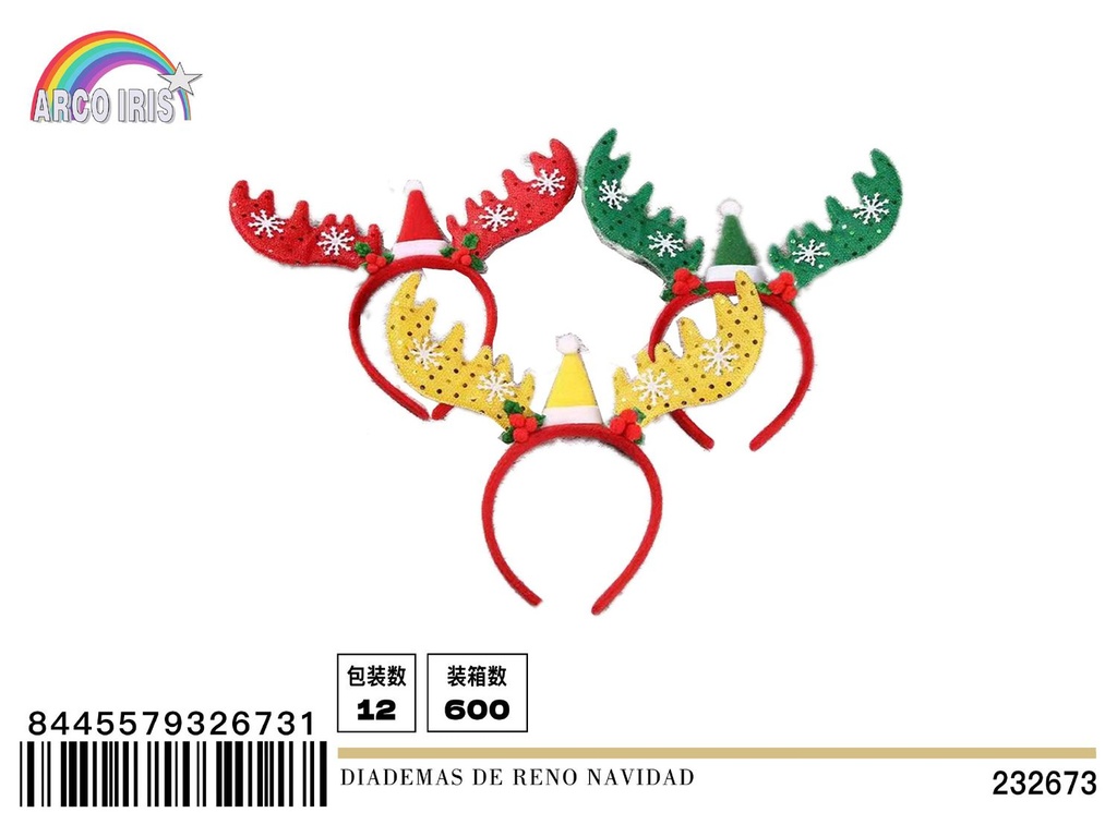 Diadema de reno para Navidad