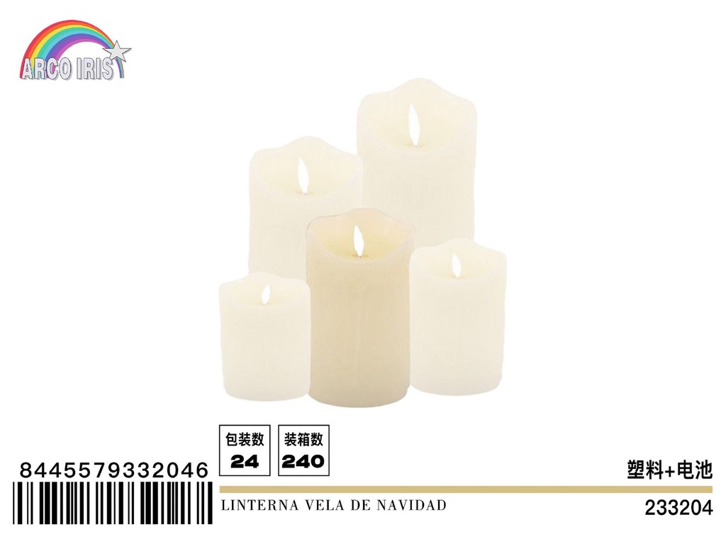 Linterna vela de Navidad con efecto lágrimas 5*11cm para decoración navideña