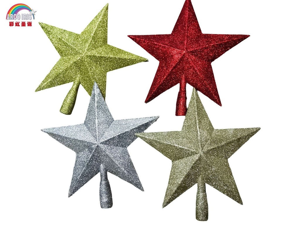 Estrella para copa del árbol de Navidad 30cm, decoración navideña