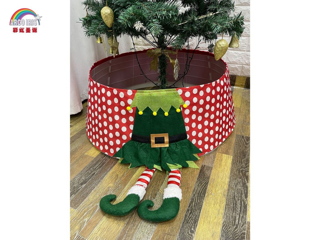 Pie de árbol de Navidad de tela