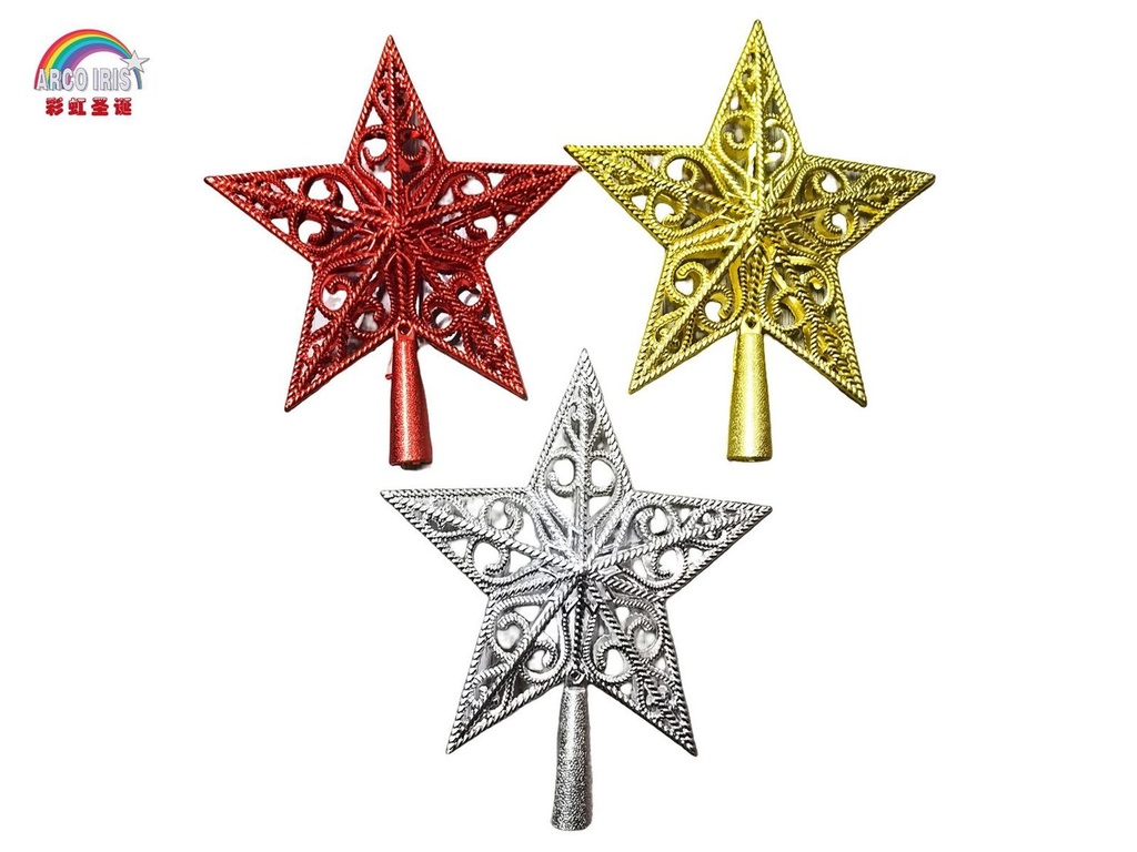 Estrella para copa del árbol de Navidad 20cm para decoración navideña