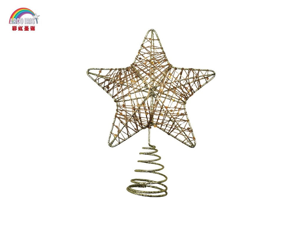 Estrella para la copa del árbol de Navidad 14x18 cm