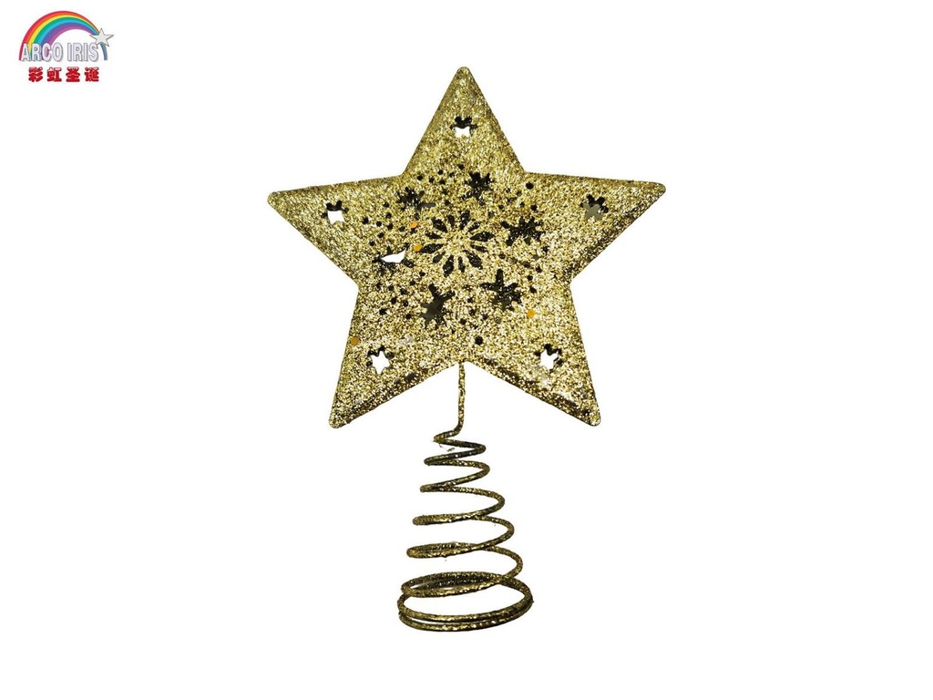 Decoración estrella para árbol de Navidad 12x17cm