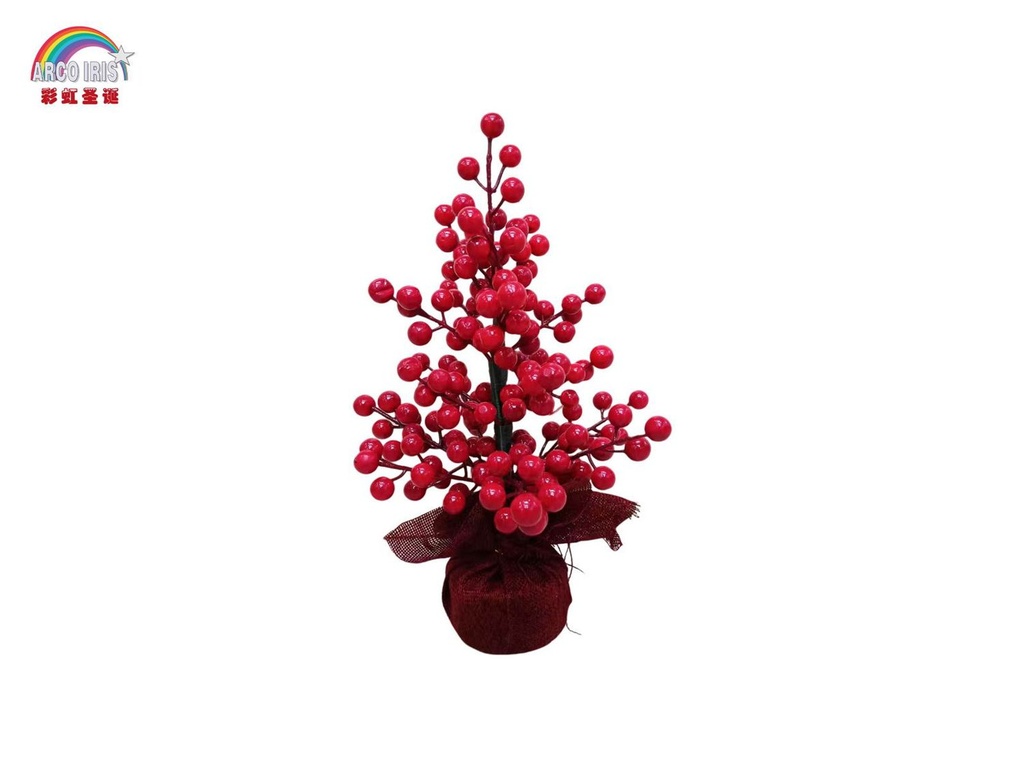 Árbol de fruto rojo 30cm para Navidad