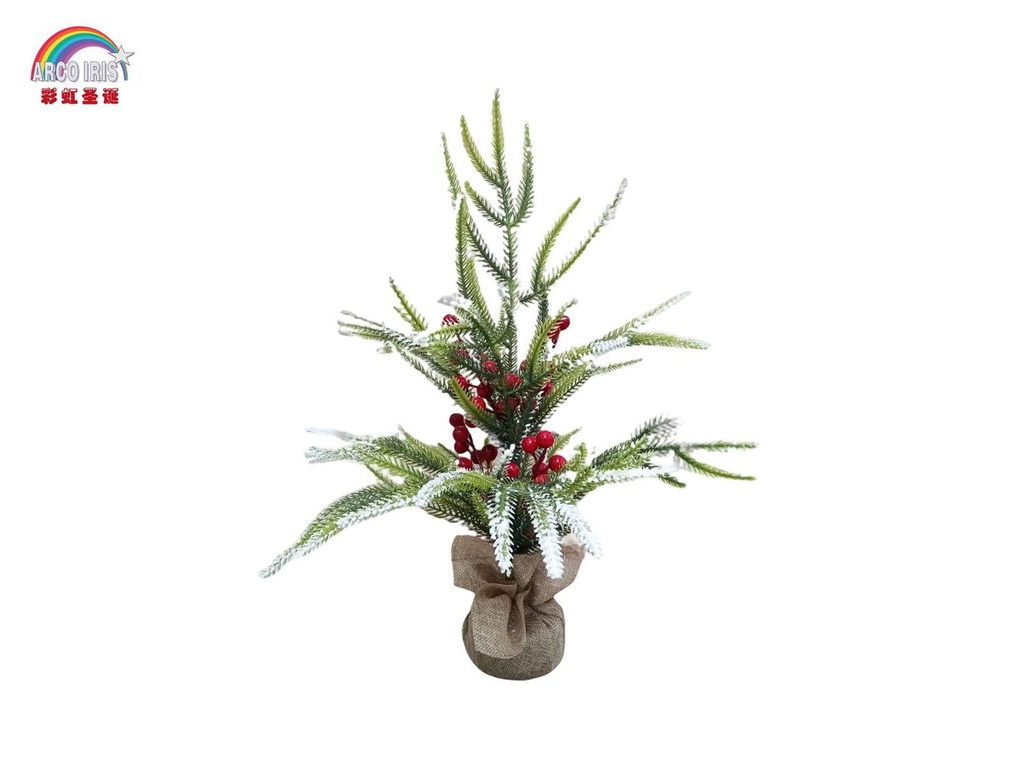 Árbol de Navidad con frutos rojos 40cm