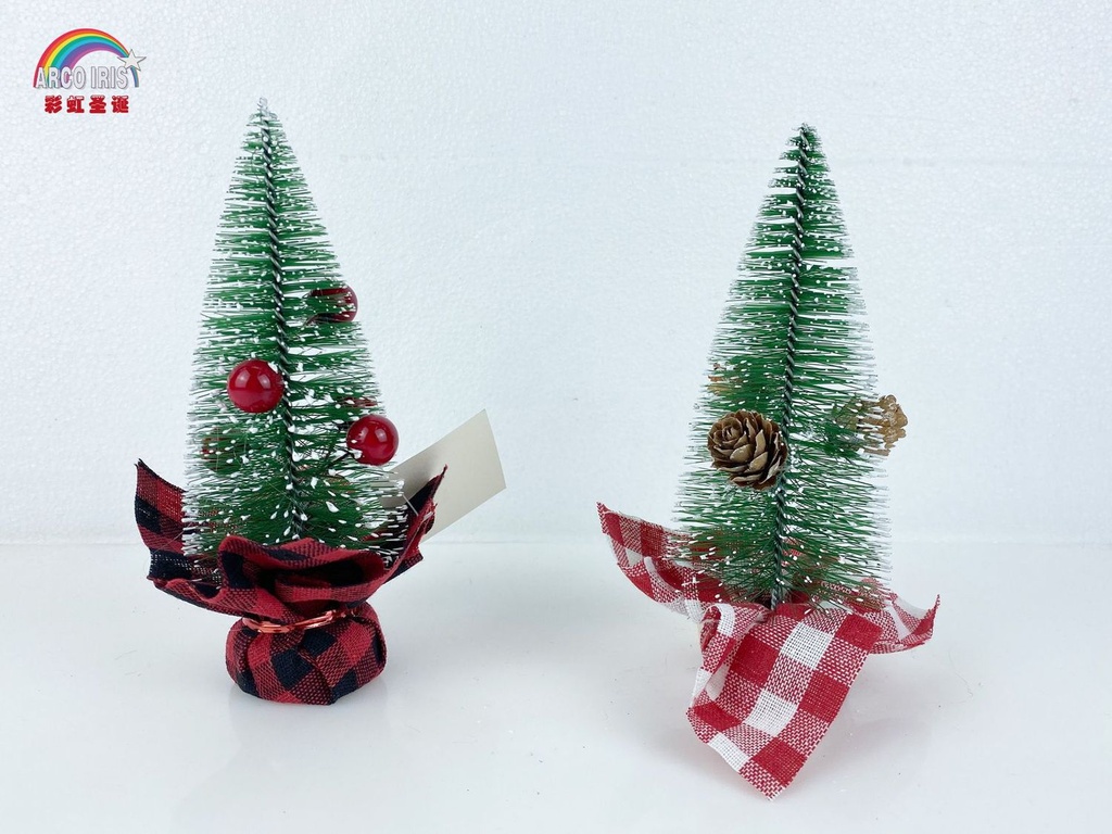 Decoración árbol pequeño de Navidad 16cm para mesa o repisa