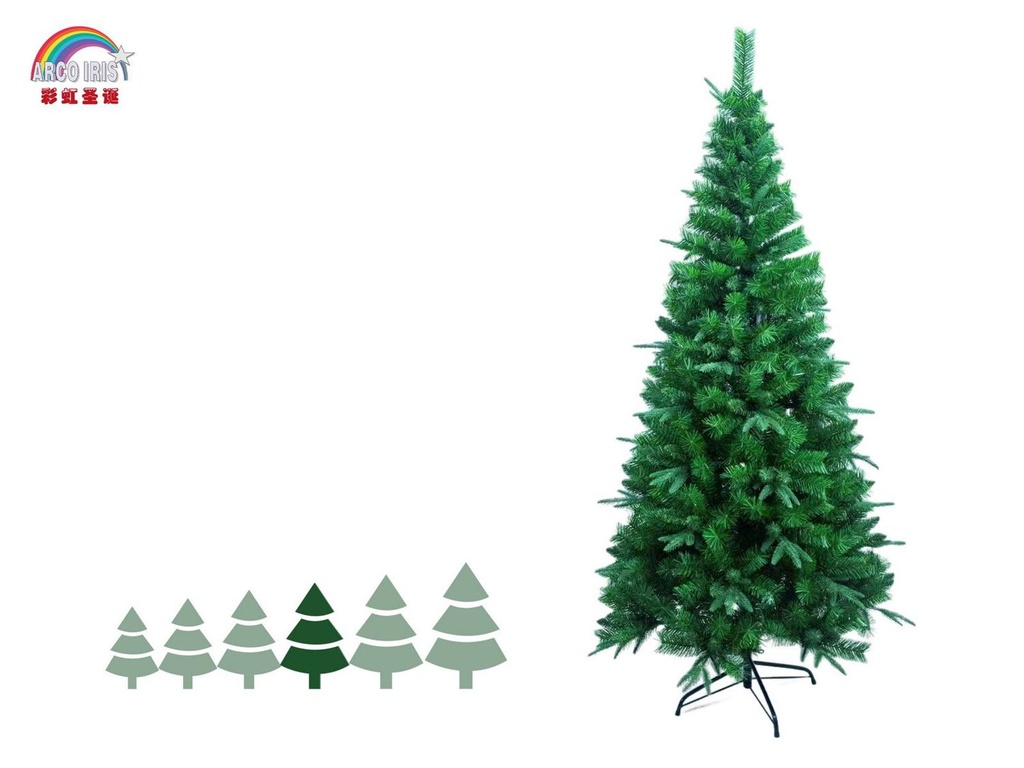 Árbol de Navidad tradicional SLIM 210cm para decoración navideña