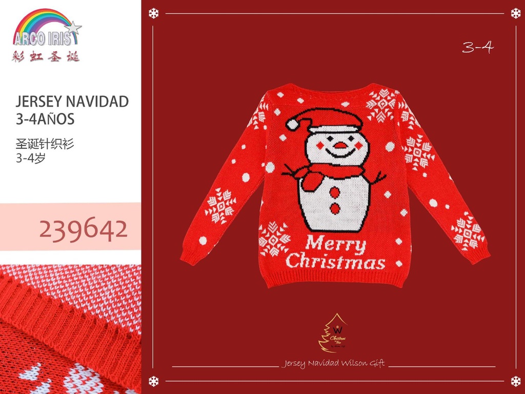 Jersey de Navidad talla 3-4 años para niños